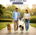 2 Pack Dog Leash, 6 FT Heavy Duty Dual Handle Reflective Leash for Dogs