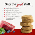 Stella & Chewy's Freeze-Dried Raw Dinner Patties - Beef Recipe - High Protein Grain-Free Puppy & Dog Food - Perfect For Picky Eaters - 16 oz