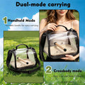 Bird Carrier Backpack with Breathable Mesh Windows, Portable Parrot Travel Cage with Perch and Removable Tray, Hands Fre