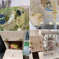 kathson Parakeet Nesting Box Wooden Bird Breeding Nest Parrots Mating House Wood Bird Aviary Budgie Cage Accessories for Cockatiel Finch Lovebirds Conure