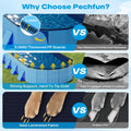 Pechfun Foldable Dog Pool, 82" Extra Large Portable Pet Bathtub with Non-Slip & Reinforced Support Boards for Indoor Outdoor Backyard Use (Blue)