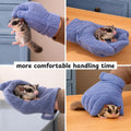 Hamster Anti Bite Gloves Sugar Glider, Calming Anti Bite Gloves and Feeding Spoons, Soft Bonding Mitt for Training Groom