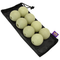 Chew King by Mammoth Glow-in-the-Dark Dog Fetch Balls (8-Pack), Lattice Rubber Balls for Night Play, High Bounce Fetch Toys, Rechargeable Under Any Light, Medium 2.5"