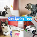Cat Toys 27 Packs Combo Set, Cat Catnip Fish and Ball Toy, Cat Bell Balls Crinkle Balls, Cat Spring Toys, Plush Mices At