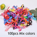 XIMA Dog Hair Accessories Set, 100 Pieces Colorful Rabbit Ear Hair Ties with Elastic Bands, Pet Grooming Bows for Dogs