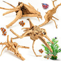 4PCS Natural Spider Wood, 4-8" Driftwood for Aquarium & Reptile Tank Decor