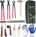 12pcs Professional Farrier Tools Farrier kit Horse shoeing Tools Farrier Supplies Farrier Tools for Horses Cattle Sheep 