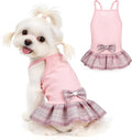 Pet Dog Dress for Small Dogs Girl, Pet Clothes with Bowtie