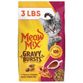 Meow Mix Gravy Bursts, Savory Chicken Flavor Mix, Gravy Filled Dry Cat Food, 3 lb. Bag