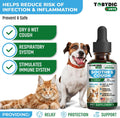 Tobydic Dry & Wet Kennel Cough Natural Relief for Dogs and Cats - Herbal Treatment Support Helps to Soothe Throat & Respiratory Trachea Comfort Supplement for Pets - Made in USA