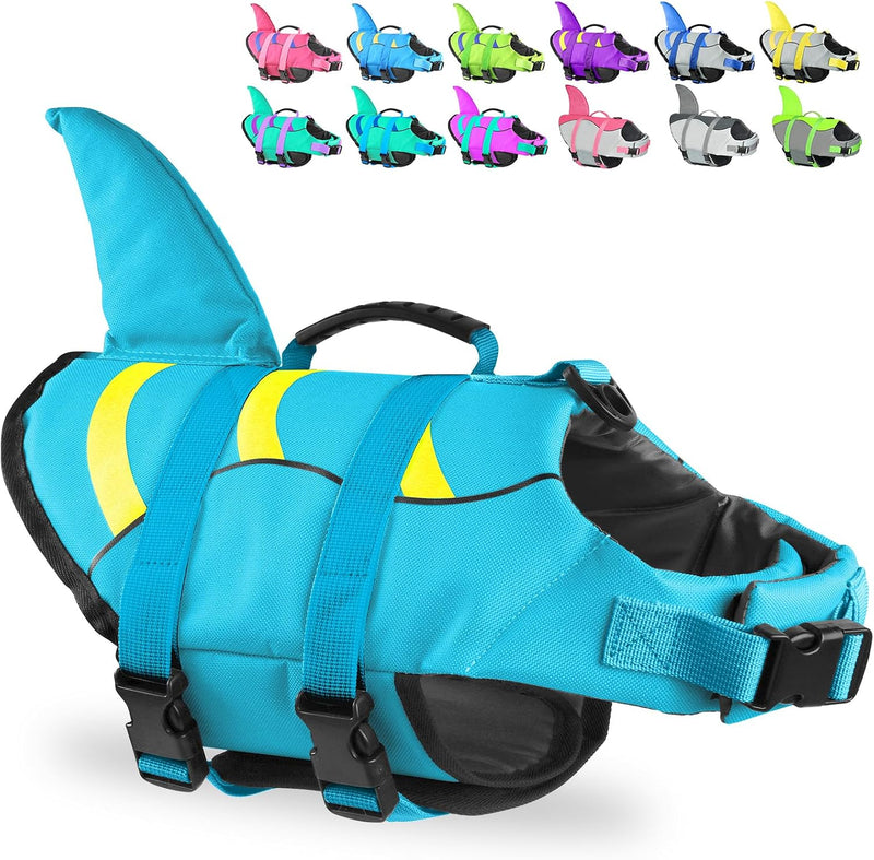 Fragralley Shark Dog Life Jacket, Adjustable Dog Life Vest with Shark Fin, Suit for Small Medium Large Dog Life Vest for
