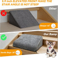 3-Pack Dog Ramp for Stairs, 40D High-Density Foam Pet Steps with Gentle 20°Slope for Staircase Stairs, Non-Slip Puppy Ra
