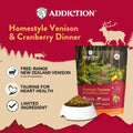 Addiction Homestyle Venison & Cranberry Dinner Raw Alternative Dog Food - Gently Air-Dried Complete Meal or Dog Food Top