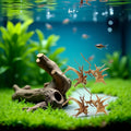 2Pcs Aquarium Driftwood Branches Natural Wood Reptiles Trunk Wood Fish Tank Decoration Plant Stump Ornament Landscaping,