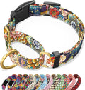 Martingale Dog Collar for Small Dogs, Reflective Puppy Collars, Mandala