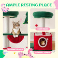 SHA CERLIN 67in Tall Cat Tree/Climbing Tower with Top Perch, Hammock, Sisal Scratching Posts/Cute Condo for Indoor Kitti