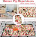 2 Pack Guinea Pig Cage Liners, 24"x48" Washable Waterproof Bedding for Rabbit, Bunny, Hamster & Small Animals, Reusable 