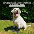 Kuoser Non Slip Dog Socks for Hardwood Floors, Dog Grippy Socks with Double-Sided Traction, Anti Slip Dogs Booties Paw Protectors to Prevent Licking Paws for Small Medium Large Senior Dogs, 4 Pack-M