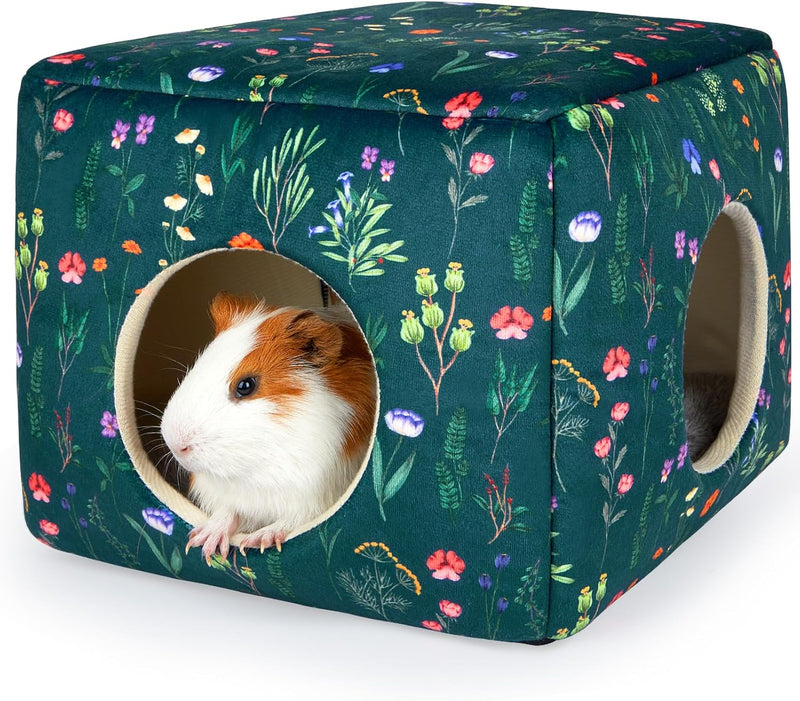 Bienbee Guinea Pig Hideout, Washable Plush House for Small Animals