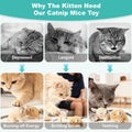 Plush Catnip Mice Toys with Rattle Sound- 2 Pcs Interactive Cat Toys for Indoor Cats, Durable Stress Relief Eco-Friendly