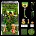 Jumping Spider Enclosure Kit, Vertical Acrylic Terrarium with Magnetic Door