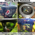 Floating Betta Hammock and Feeding Ring, Aquarium Beta Hideout, Cave, Bed