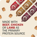 Redbarn Beef Rolled Food 4lb and Large Collagen Sticks 3pk Bundle