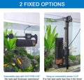 hygger USB Single Sponge Filter, Small Aquarium Filter with Adjustable Hanging Clip and Suction Cup, Duckbill Outlet, Ra