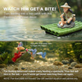 2-in-1 Floating Aquarium Decor, Fisherman Bamboo Raft for Fish Tank