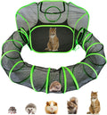 Small Animal Playpen Guinea Pig Hedgehog Cage Rabbit Cage with Fun Surround Tunnel Breathable & Transparent Pop Open Exe
