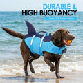 AOFITEE Dog Life Jacket Shark Dog Life Vest for Swimming Boating, L