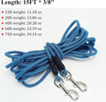 YUCFOREN 15FT 20FT 40FT 60FT 75FT Long Dog Tether, Tie Out Rope Dog Lead for Yard, Obedience Recall Training Outdoor Camping, Playing, Backyard Cord for Large Medium Dogs (15FT * 3/8")
