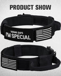 Joytale Tactical Dog Collar for Large Dogs, Traffic Control Handle