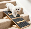 Dog Ramp for Stairs,2 Pack Adjustable Foldable Wooden Pet Steps Senior Dogs