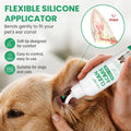 Dog Ear Cleaner & Cat Ear Wash with Flexible Silicone Tip, Gentle Deep Cleaning Solution for Ear Wax, Dirt & Odor, Aloe 