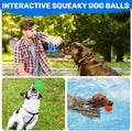 Ousiya 6 Pack 2.5" Light Up Squeaky Dog Balls, Spiky Dog Toy Balls for Puppy Small,Medium Dogs