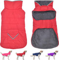 Petglad Waterproof Dog Winter Coat with Pocket, Fleece Snow Vest for Dogs