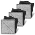TOGGATH Cat Water Fountain Replacement Charcoal Filter Square Compatible with Petsafe Premier, Ion-X, Outlast Pumpless & Viva Pet Water Fountain, Carbon Filters for Cat and Dog Indoor (BLACK, 6 PACK)