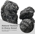 Black Lava Rock 5lb Natural Volcanic Stone for Fish Tank,3 Pcs 4-6 in
