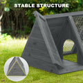 Small Chicken Coop, Wooden Rabbit Hutch Outdoor(Modern Grey)