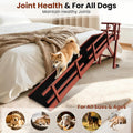 whiffee 60" Dog Ramp for Bed & Couch with Top Rest Platform & Wheels