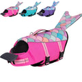 cyeollo Dog Life Jacket Reflective Mermaid Dog Life Vest for Swimming Boating, High Buoyancy Pet Life Preserver Lightweight Small Medium Large Doggie Lifejackets with Front Float, Pink XS