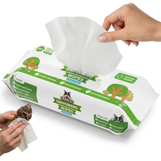 Pogi’s Dog Grooming Wipes – Hypoallergenic Pet Wipes for Paws, Body & Butt – Cleaning & Hydrating, Fragrance Free, 100 Count