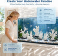 FOMIYES Fish Tank Decorations - 5pcs White Resin Coral Landscaping Accessories, Fake Diorama Supplies, Ocean Kit, Aquari