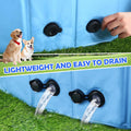 Eooqi 87" Large Dog Pool with Sprinkler, 2-in-1 Foldable Swimming Pool Non-Slip Hard Plastic Splash Sprinkler Kiddie Pool for Outdoor Backyard Kids Dogs Ducks and Pet Baths