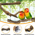kathson 5pcs Natural Parrot Perch for Cage Wooden Bird Perches Grape Bird Stick Parakeet Climbing Standing Branches Toy 