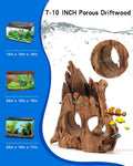 Aquarium Driftwood Cave for Betta Fish Hideout 7-10" with Low Tannins | Fish tank driftwood, no need to boil, 7-10" natu