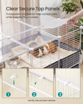 SONGMICS Guinea Pig Cage, 2-Tier with 3 Storage Boxes