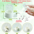 Jumping Spider Water Dispenser Enclosure Accessories, Mini Water Dispenser and Mist Bottle with 10 Replace Cotton Cores,