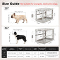 ZOMISIA 36" L Collapsible Dog Crate for Dogs, Heavy Duty Dog Kennel Indoor